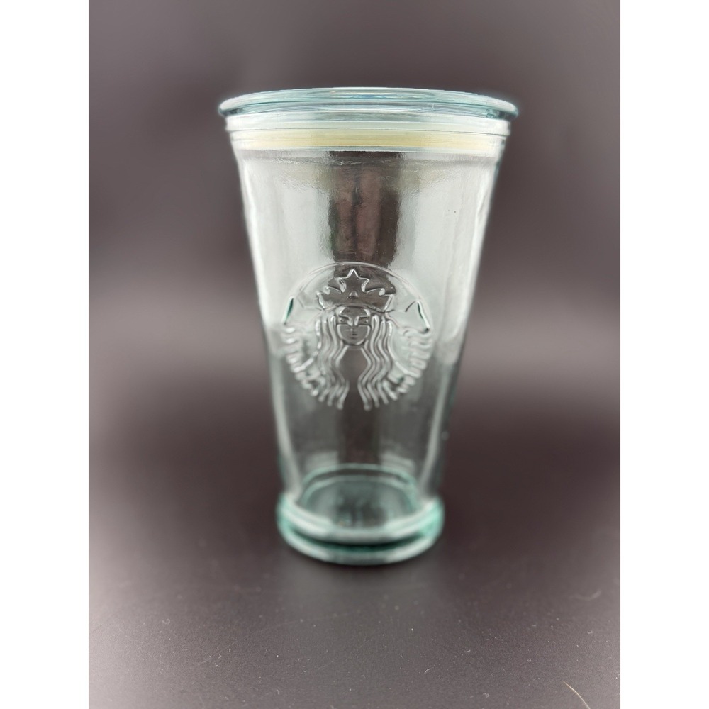 Starbucks Grande 16oz Cold To Go Coffee Cup with Lid  Recycled Glass from Spain